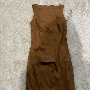 Sincerely Jules Brown Suede Mini Dress